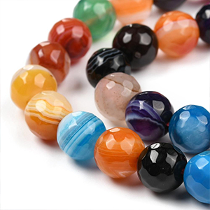 87294 NATURAL AGATE ROUND BEADS FOR JEWELLERY 6mm/66Pcs/ GOLD PLATED, ,Material ,BEADS (0 0) ()