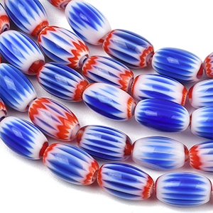87299 Oval Shape Glass Beads FOR JEWELLERY 10X7mm/36Pcs/ BLUE COLOR, ,Material GLASS,SUMMER,BEADS (0 0) ()