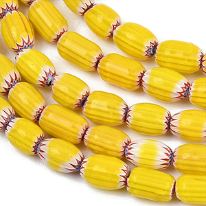 87300 Oval Shape Glass Beads FOR JEWELLERY 7X6mm/47Pcs/ YELLOW COLOR, ,Material GLASS,SUMMER,BEADS (0 0) ()
