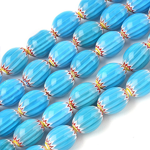 87302 Oval Shape Glass Beads FOR JEWELLERY 13X10mm/28Pcs/ LIGHT BLUE COLOR, ,Material GLASS,SUMMER,BEADS (0 0) ()