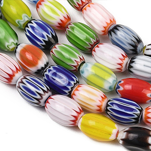 87305 Oval Shape Glass Beads FOR JEWELLERY 11X7mm/35Pcs/ MULTICOLOR, ,Material GLASS,SUMMER,BEADS (0 0) ()