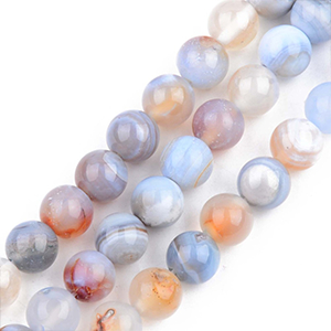 87310 NATURAL AGATE ROUND BEADS FOR JEWELLERY 8mm/48Pcs/ MULTICOLOR, ,Material ,BEADS (0 0) ()