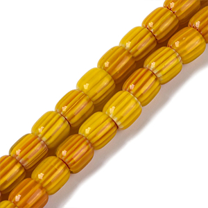 87325 MILLEFIORI OVAL GLASS BEADS FOR JEWELLERY 8X7.5mm/45Pcs/ ORANGE COLOR, ,Material ,BEADS (0 0) ()