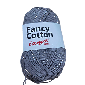 87382 LAMA FANCY COTTON FOR Textile 100gr/165Meters/ 3050-GREY, ,Material ,CROCHET NEEDLES 3-4 TUNISIAN CROCHET HOOK no 4-5 (8 0) ()