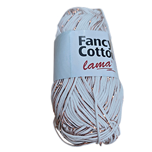 87384 LAMA FANCY COTTON FOR Textile 100gr/165Meters/ 5106/B-MILKY WHITE, ,Material ,CROCHET NEEDLES 3-4 TUNISIAN CROCHET HOOK no 4-5 (0 0) ()