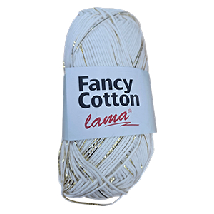 87385 LAMA FANCY COTTON FOR Textile 100gr/165Meters/ 5106/A-MILKY WHITE, ,Material ,CROCHET NEEDLES 3-4 TUNISIAN CROCHET HOOK no 4-5 (-1 0) ()