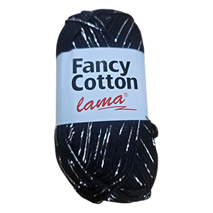 87387 LAMA FANCY COTTON FOR Textile 100gr/165Meters/ 2404/G-BLACK, ,Material ,CROCHET NEEDLES 3-4 TUNISIAN CROCHET HOOK no 4-5 (0 0) ()