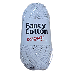 87391 LAMA FANCY COTTON FOR Textile 100gr/165Meters/ 3110-WHITE, ,Material ,CROCHET NEEDLES 3-4 TUNISIAN CROCHET HOOK no 4-5 (-1 0) ()