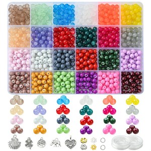 87399 Diy Jewellry kits FOR JEWELLERY 2mm//1Set/ MULTICOLOR, With Glass Seed Beads, Metal charms and CORD ,Material , (0 0) ()