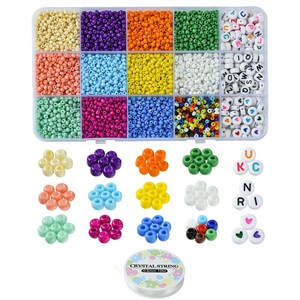 87401 Diy Jewellry kits FOR JEWELLERY 2mm//1Set/ MULTICOLOR, With Glass Seed Beads, Metal charms and CORD ,Material , (0 0) ()