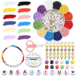 87402 Diy Jewellry kits FOR JEWELLERY 2mm//1Set/ MULTICOLOR, With Glass Seed Beads, Metal charms and CORD ,Material , (0 0) ()