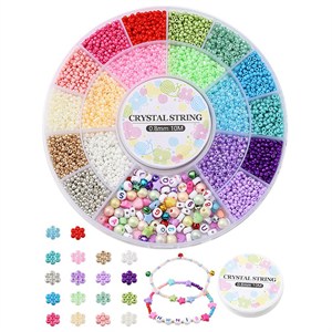 87403 Diy Jewellry kits FOR JEWELLERY 2mm//1Set/ MULTICOLOR, With Glass Seed Beads, Metal charms and CORD ,Material , (0 0) ()