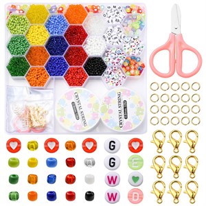 87408 Diy Jewellry kits FOR JEWELLERY 2mm//1Set/ MULTICOLOR, With Glass Seed Beads, Metal charms and CORD ,Material , (0 0) ()