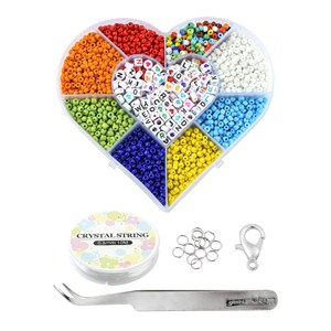 87411 Diy Jewellry kits FOR JEWELLERY 2mm//1Set/ MULTICOLOR, With Glass Seed Beads, Metal charms and CORD ,Material , (0 0) ()
