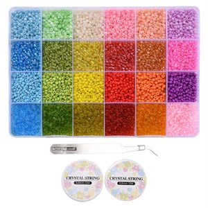 87414 Diy Jewellry kits FOR JEWELLERY 2mm//1Set/ MULTICOLOR, With Glass Seed Beads, Metal charms and CORD ,Material , (0 0) ()