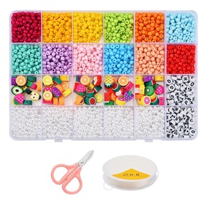 87416 Diy Jewellry kits FOR JEWELLERY 2mm//1Set/ MULTICOLOR, With Glass Seed Beads, Metal charms and CORD ,Material , (0 0) ()