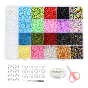 87418 Diy Jewellry kits FOR JEWELLERY 2mm//1Set/ MULTICOLOR, With Glass Seed Beads, Metal charms and CORD ,Material , (0 0) ()
