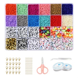 87420 Diy Jewellry kits FOR JEWELLERY 2mm//1Set/ MULTICOLOR, With Glass Seed Beads, Metal charms and CORD ,Material , (0 0) ()