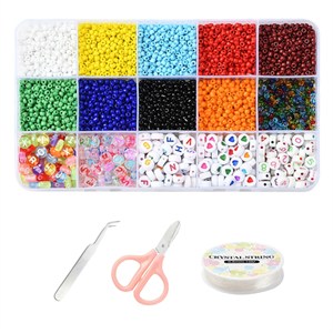 87421 Diy Jewellry kits FOR JEWELLERY 2mm//1Set/ MULTICOLOR, With Glass Seed Beads, Metal charms and CORD ,Material , (0 0) ()