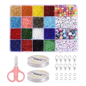 87424 Diy Jewellry kits FOR JEWELLERY 2mm//1Set/ MULTICOLOR, With Glass Seed Beads, Metal charms and CORD ,Material , (0 0) ()