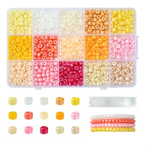 87438 Diy Jewellry kits FOR JEWELLERY 2mm//1Set/ MULTICOLOR, With Glass Seed Beads, Metal charms and CORD ,Material , (0 0) ()