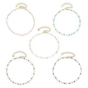 87444 ΑΤΣΑΛΙΝΑ ΒΡΑΧΙΟΛΙΑ ΓΙΑ ΤΟ ΠΟΔΙ/ANKLETS ΓΙΑ ΚΟΣΜΗΜΑ 23cm//1Τεμ. (18K) ΕΠΙΧΡΥΣΟ ΧΡΩΜΑ, ,ΣΥΝΘΕΣΗ ΑΝΟΞΕΙΔΩΤΟ ΑΤΣΑΛΙ 304, (10 0) (0gr) ()