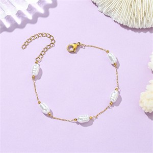 87451 STAINLESS STEEL BRACELTS WITH LOBSTER CLAW CLASP FOR JEWELLERY 19cm//1Meters/ (18K) GOLD PLATED, ,Material STAINLESS STEEL, (9 0) ()