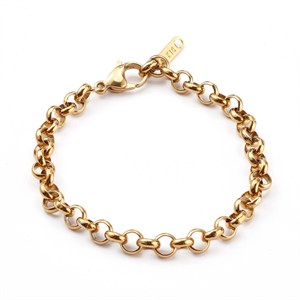 87461 STAINLESS STEEL BRACELTS WITH LOBSTER CLAW CLASP FOR JEWELLERY 20.5cm//1Pcs/ GOLD PLATED, ,Material STAINLESS STEEL, (10 0) ()