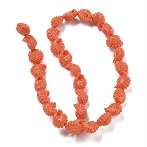 87467 SYNTHETIC CORAL ‘, SEA SHELL’ FOR JEWELLERY 12X11mm/30Pcs/ CORAL COLOR, ,Material SEMI PRECIOUS STONES,Summer,BEADS (0 0) ()