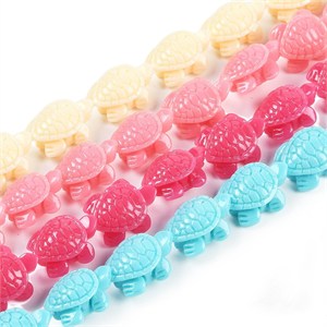 87470 Synthetic Coral ‘, Turtle’ FOR JEWELLERY 15X12mm/22Pcs/ MULTICOLOR, ,Material SEMI PRECIOUS STONES,SUMMER,BEADS (0 0) ()