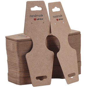 87471 CARDBOARD FOLD OVER PAPER DISPLAY CARDS FOR JEWELLERY 4.5cm//20Pcs/ Natural COLOR, ,Material , (0 0) ()