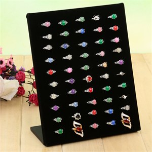 87472 Ring Display Trays FOR JEWELLERY 20X10cm/20Pcs/ BLACK COLOR, ,Material Plastic, (0 0) ()