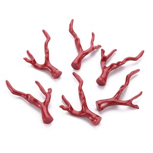 87474 SYNTHETIC CORAL BRANCH BEADS FOR JEWELLERY 43X34mm/1Pcs/ RED COLOR, ,Material ,SUMMER,BEADS (10 0) ()