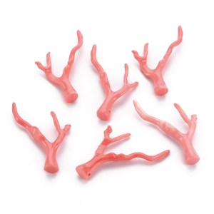 87475 SYNTHETIC CORAL BRANCH BEADS  FOR JEWELLERY 43X34mm/1Pcs/   PINK COLOR,   ,Material ,SUMMER,BEADS (10 0) ()