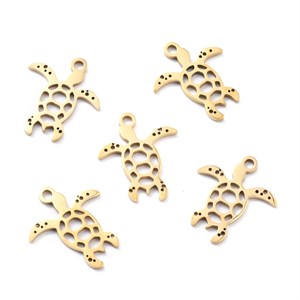 87497 ΑΤΣΑΛΙΝΕΣ ΧΕΛΩΝΙΤΣΕΣ  ΓΙΑ ΚΟΣΜΗΜΑ 15X13mm/1Τεμ.   ΕΠΙΧΡΥΣΟ ΧΡΩΜΑ,   ,ΣΥΝΘΕΣΗ ΑΝΟΞΕΙΔΩΤΟ ΑΤΣΑΛΙ 304,ΚΑΛΟΚΑΙΡΙΝΑ/ΘΑΛΑΣΣΙΝΑ,ΚΡΕΜΑΣΤΑ (20 0) (0gr) ()