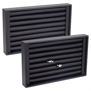 87504 Ring Display Trays FOR JEWELLERY 22X14x3cm/1Pcs/ BLACK COLOR, For Rings ,Material Carton, (0 0) ()