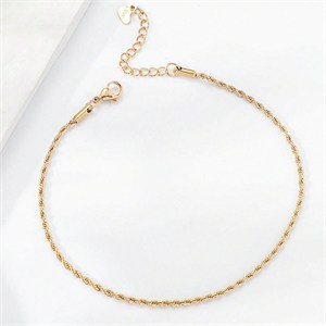 87522 ΑΤΣΑΛΙΝΑ ΒΡΑΧΙΟΛΙΑ ΓΙΑ ΤΟ ΠΟΔΙ/ANKLETS ΓΙΑ ΚΟΣΜΗΜΑ 23cm//1Τεμ. ΕΠΙΧΡΥΣΟ ΧΡΩΜΑ,ΜΕ ΠΑΠΑΓΑΛΑΚΙΑ ΜΕ ΚΟΥΜΠΩΜΑ ,ΣΥΝΘΕΣΗ ΑΝΟΞΕΙΔΩΤΟ ΑΤΣΑΛΙ 304, (10 0) (0gr) ()