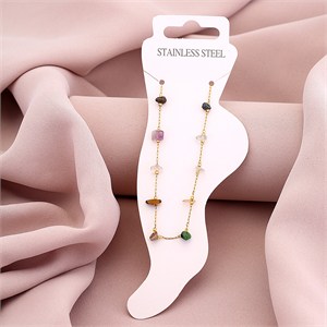 87534 ΑΤΣΑΛΙΝΑ ΒΡΑΧΙΟΛΙΑ ΓΙΑ ΤΟ ΠΟΔΙ/ANKLETS  ΓΙΑ ΚΟΣΜΗΜΑ 21cm//1Τεμ.   ΕΠΙΧΡΥΣΟ ΧΡΩΜΑ,ΜΕ ΠΑΠΑΓΑΛΑΚΙΑ ΜΕ ΚΟΥΜΠΩΜΑ  ,ΣΥΝΘΕΣΗ ΑΝΟΞΕΙΔΩΤΟ ΑΤΣΑΛΙ 304,ΧΑΝΤΡΑ (0 0) (0gr) ()