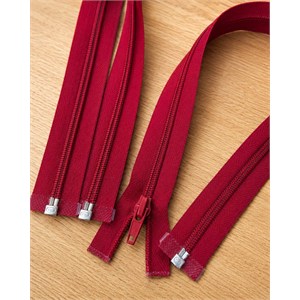 87543 COIL OPEN END ZIPPERS  FOR SEWING 60cm//1Pcs/   RED COLOR, NYLON THREAD  ,Material , (0 0) ()