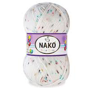 87552 NAKO BEBE COLOR ANTI-PILLING YARN FOR Baby Clothes/Blankets 100gr/250Meters/ (Nako) 31365-MULTICOLOR, ACRYLIC ANTI-PILLING ,Material ,ALL SEASONS, (15 0) ()