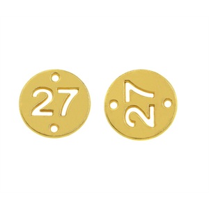 87570 CHRISTMAS CHARMS ‘, 2027’ FOR Charms/DECORATION 20mm//2Pcs/ GOLD PLATED, ,Material ,CHRISTMAS,CHARMS (0 0) ()