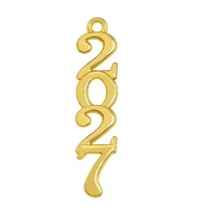 87576 CHRISTMAS CHARMS ‘, 2027’ FOR Charms/DECORATION 39mm//2Pcs/ GOLD PLATED, ,Material ,CHRISTMAS,CHARMS (30 0) ()
