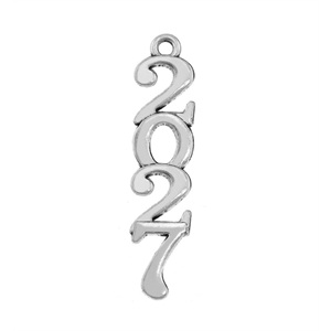 87577 CHRISTMAS CHARMS ‘, 2027’ FOR Charms/DECORATION 39mm//2Pcs/ ANTIQUE COLOR, ,Material ,CHRISTMAS,CHARMS (0 0) ()