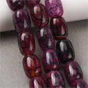 87610 BARREL SHAPE NATURAL AGATE FOR JEWELLERY 17X13mm/22Pcs//Ø1mm MULTICOLOR, ,Material SEMI PRECIOUS STONES,BEADS (0 2) ()