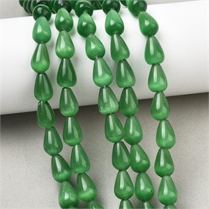 87614 Synthetic Cat;s Eye Peardrop beads FOR JEWELLERY 12X8mm/32Pcs//Ø1mm GREEN COLOR, ,Material GLASS,BEADS (0 5) ()