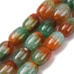 87617 BARREL SHAPE NATURAL AGATE  FOR JEWELLERY 17X12mm/22Pcs//Ø1mm   BROWN COLOR,   ,Material SEMI PRECIOUS STONES,BEADS (0 2) ()