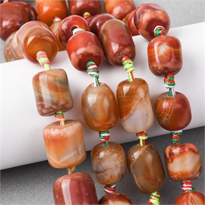 87625 NATURAL AGATE STONE BEADS FOR NECKLACEs 15X18mm/18Pcs//Ø2.5mm BROWN COLOR, ,Material SEMI PRECIOUS STONES,BEADS (0 2) ()
