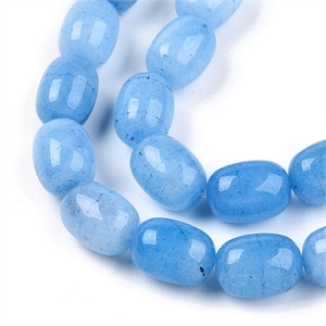 87642 NATURAL JADE BARREL SHAPE BEADS FOR JEWELLERY 14X10mm/28Pcs//Ø1.2mm LIGHT BLUE COLOR, ,Material SEMI PRECIOUS STONES,BEADS (0 5) ()