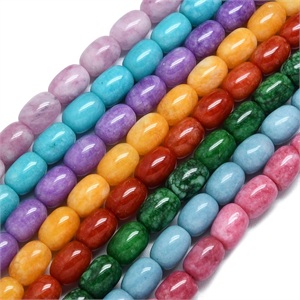 87646 BARREL SHAPE NATURAL AGATE FOR JEWELLERY 14X10mm/27Pcs//Ø1.2mm MULTICOLOR, ,Material SEMI PRECIOUS STONES,BEADS (0 10) ()