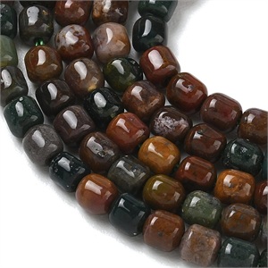 87647 BARREL SHAPE NATURAL AGATE FOR JEWELLERY 5X5mm/90Pcs//Ø1mm MULTICOLOR, ,Material SEMI PRECIOUS STONES,BEADS (0 5) ()